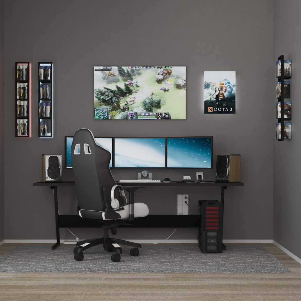 Black 34 Inch Floating Shelves Set of 3 I926