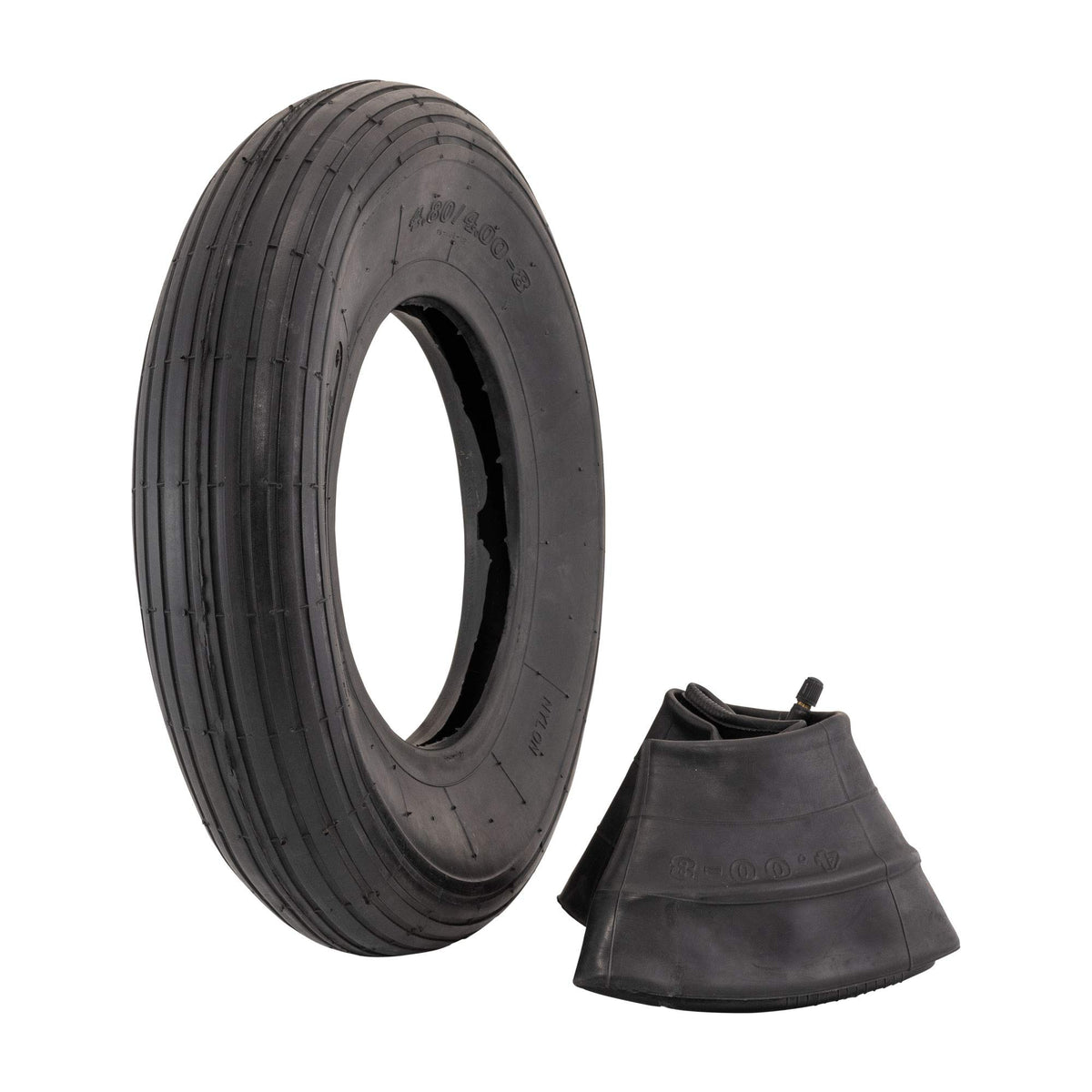 4.80/4.00-8" Ribbed Tread Pneumatic Tire and Inner Tube Set B924