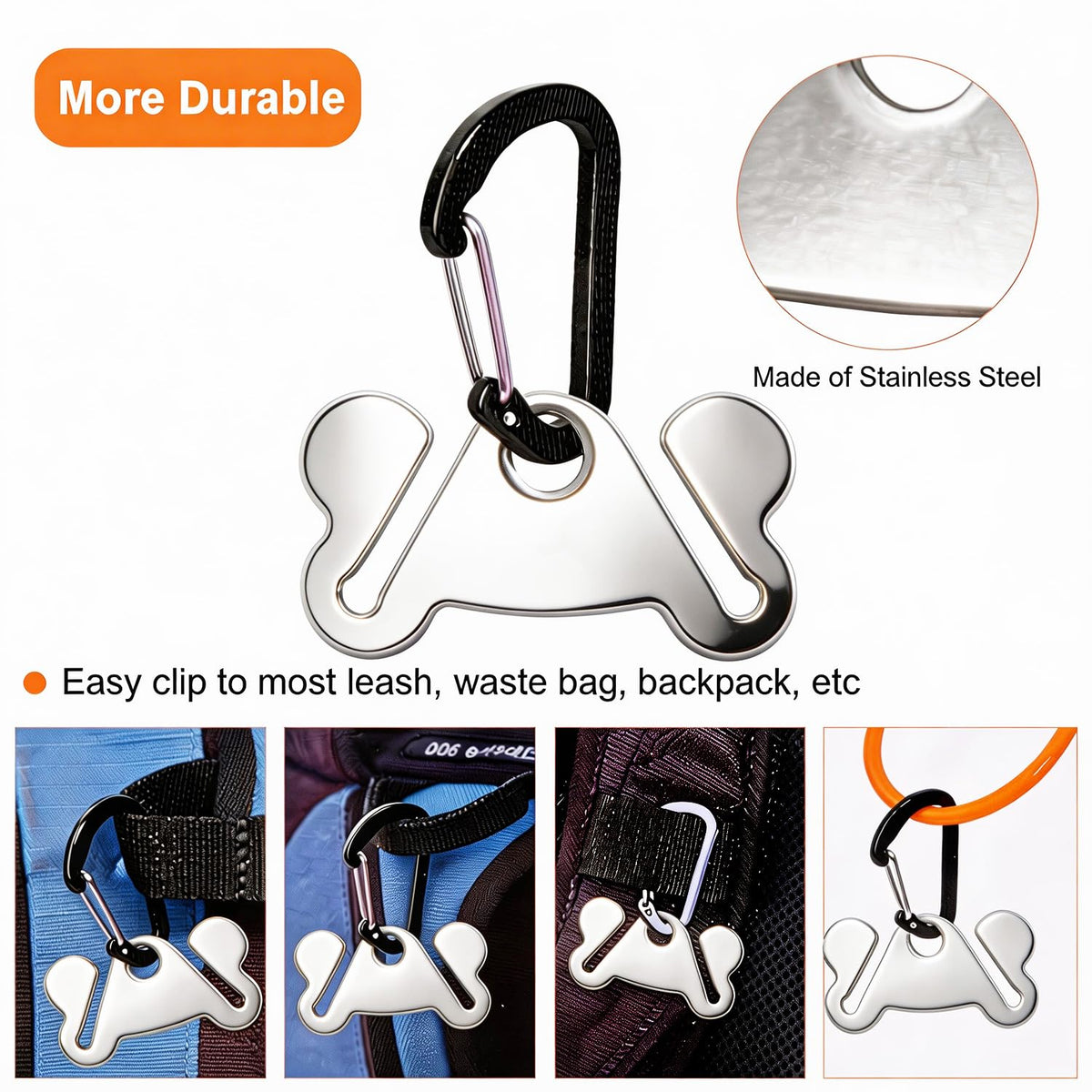 Dog Poop Bag Holder Leash Clip Dispenser S166547
