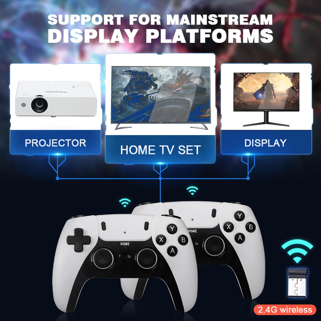 Wireless Retro Game Stick with 20000+ Classic Games, 4K HDMI, Dual 2.4G Controllers, 128GB H530