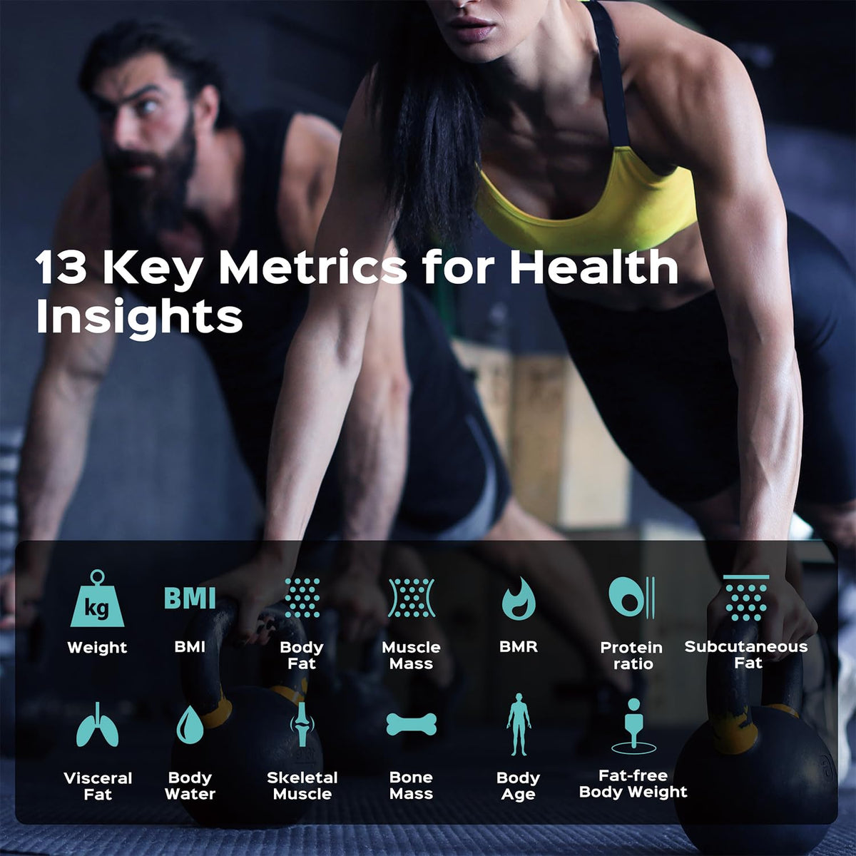 Smart Weight Scale with BMI Body Fat Muscle Mass G43827