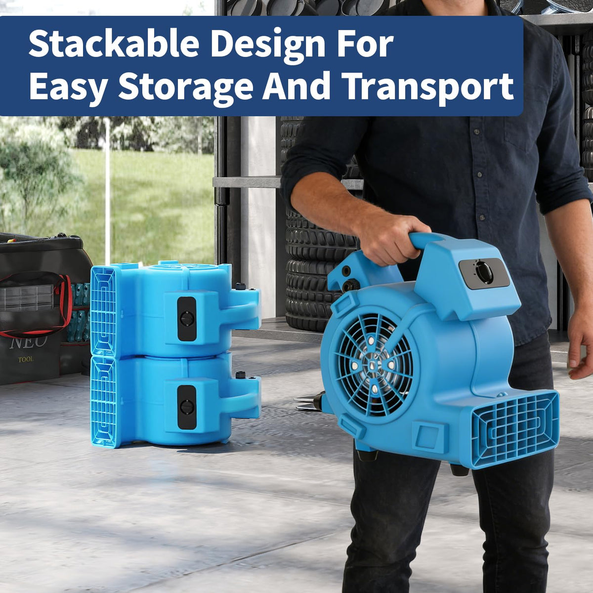 600 CFM Portable Air Mover Blower Fan with 3 Speeds L751