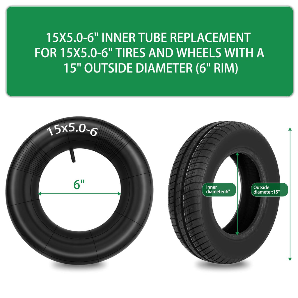 15x6.00-6 Inner Tube with TR-13 Straight Valve Stem N701