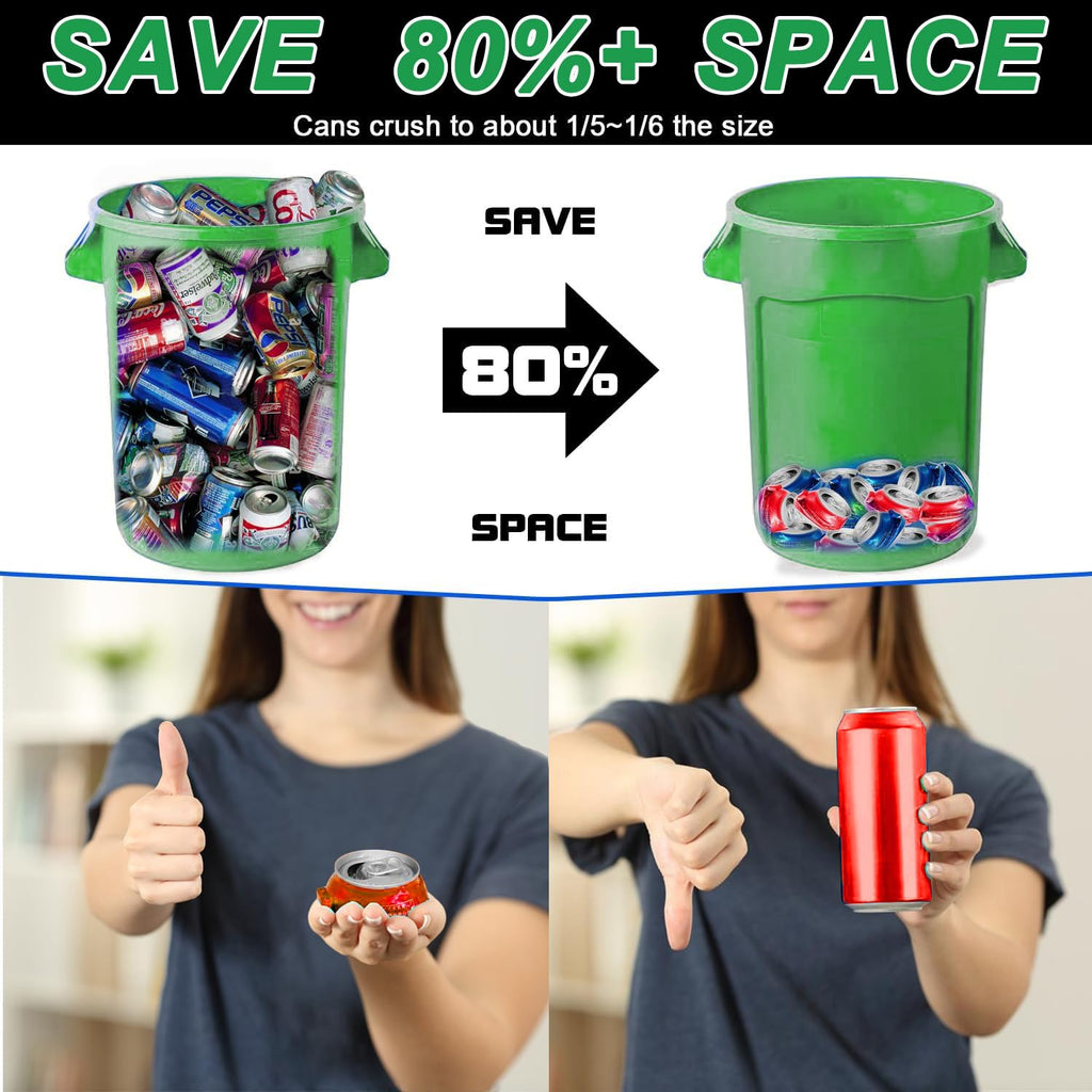 Electric Can Crusher, 8 Cans at a Time, Heavy Duty for 12oz & 16oz Cans R352