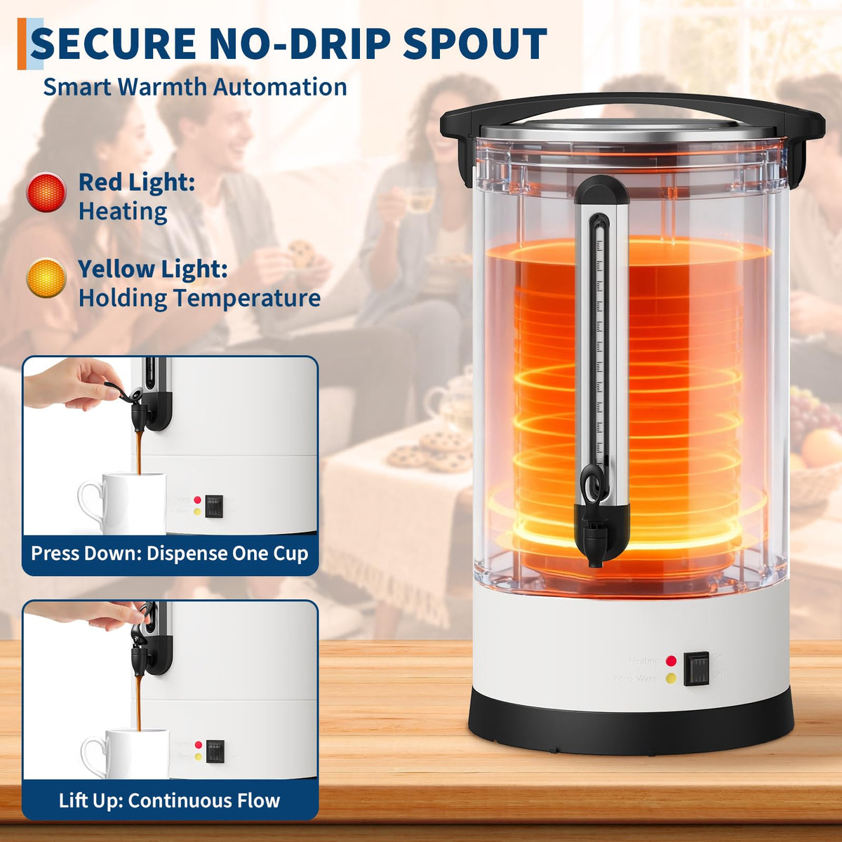 18L Stainless Steel Insulated Electric Coffee Urn M64610