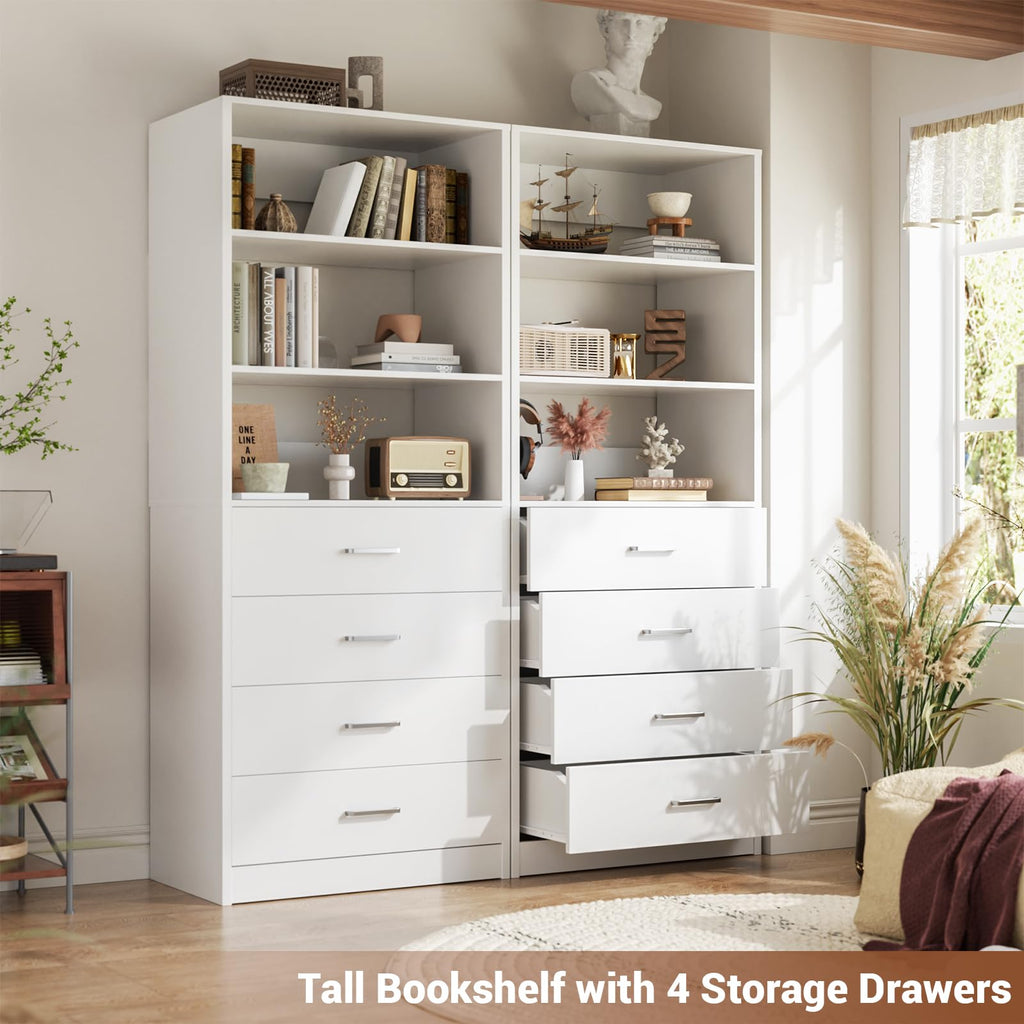 White Wood Closet Organizer System Y1547