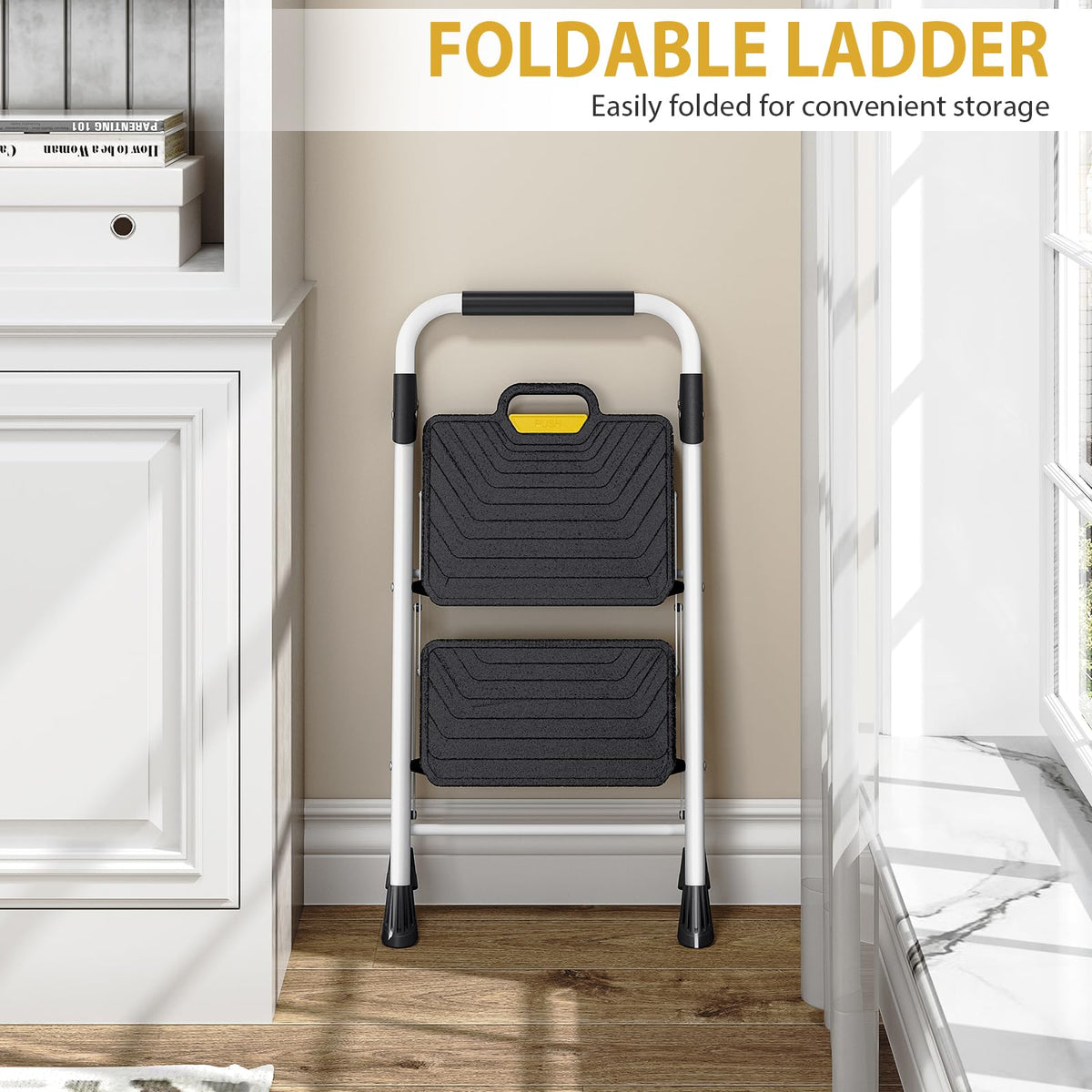 2 Step Folding Step Stool White F508
