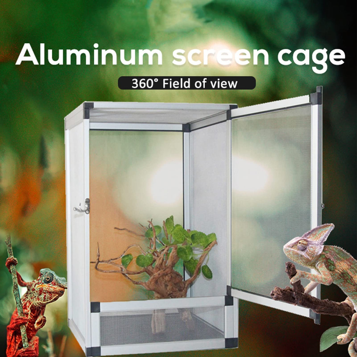 20X20X30cm Aluminum Mesh Reptile Cage V846501