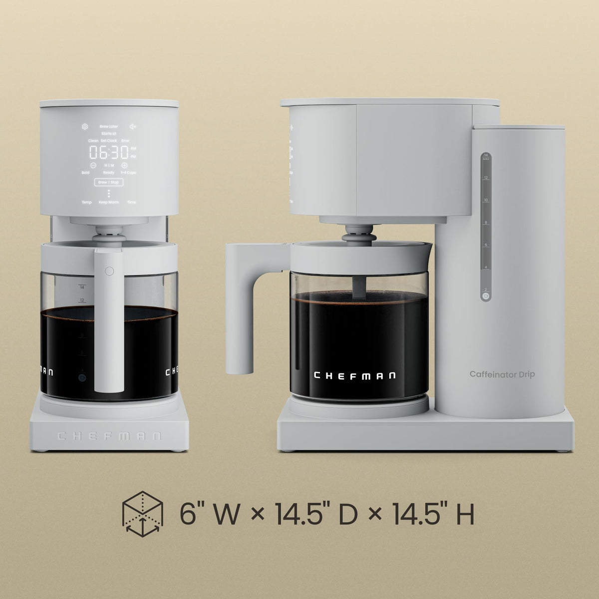 Programmable Drip Coffee Maker, 14-Cup Glass Carafe O109384
