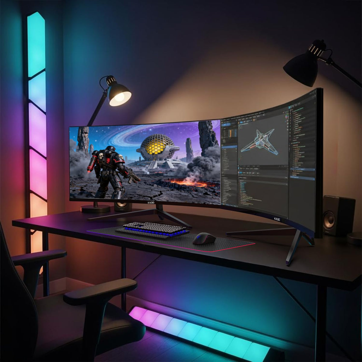 2-Pack 34" Curved 165Hz Ultrawide Computer Monitor J7491