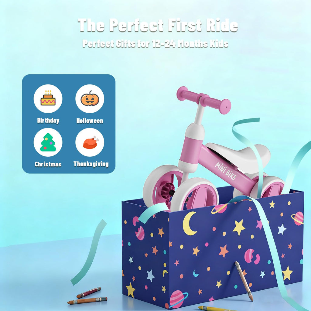 Balance Bike 4 Silent Wheels Soft Seat W608820