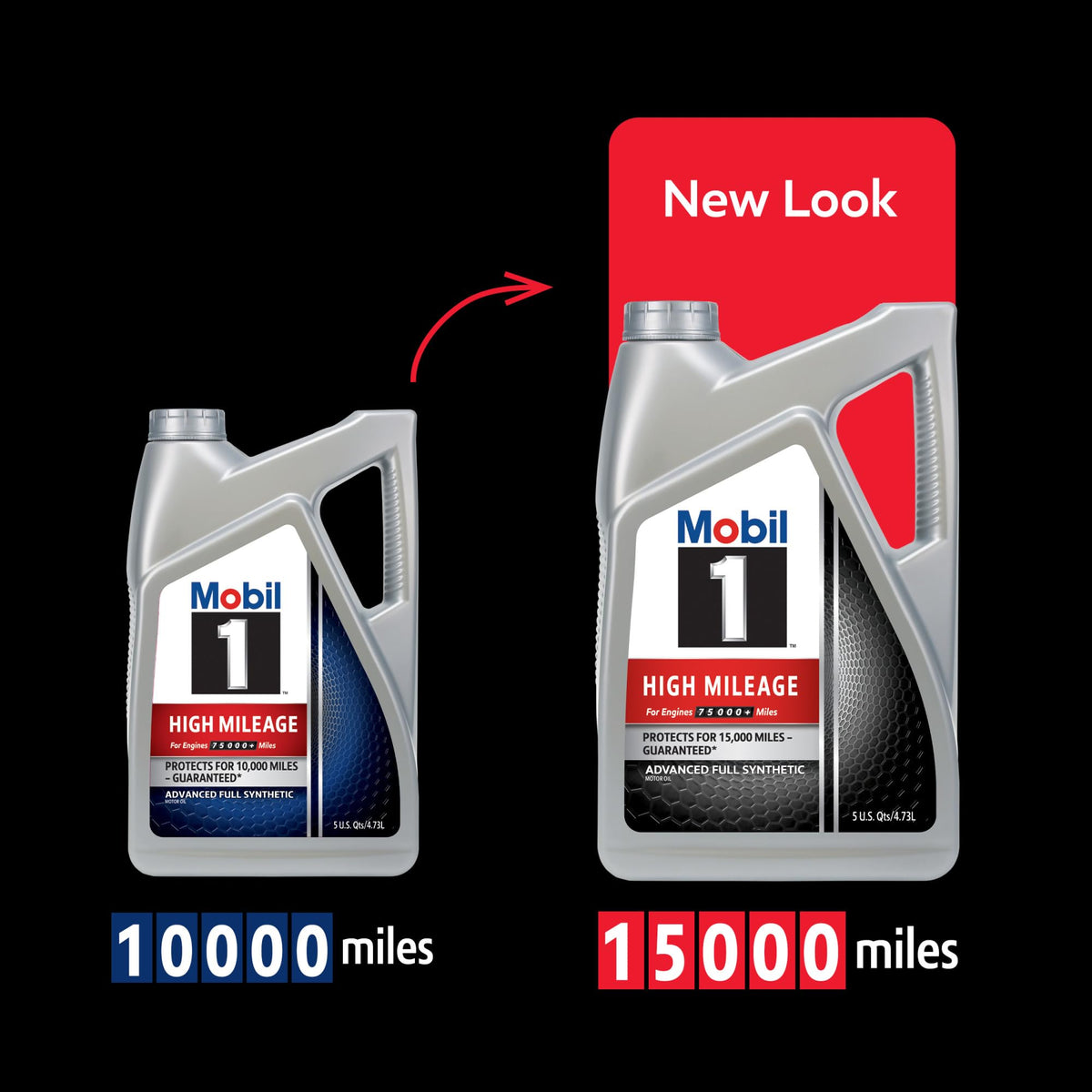 High Mileage Full Synthetic 5W-30 Motor Oil 6-pack of 1 quarts H193607