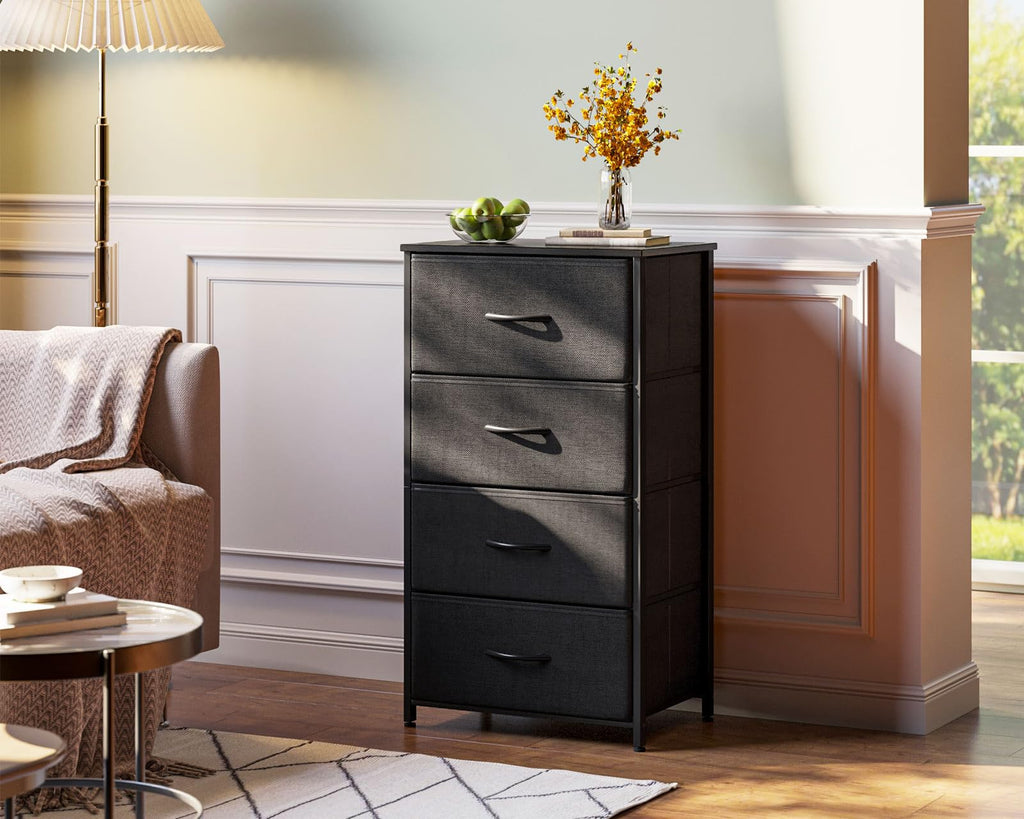 Black 4 Drawer Small Dresser J22959