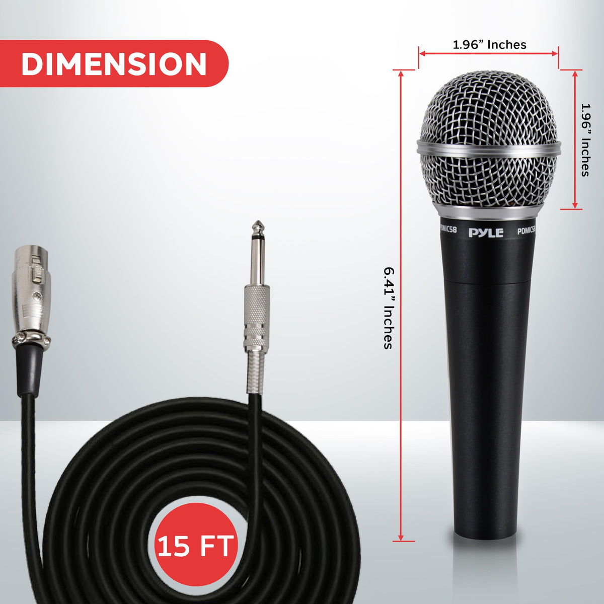 4-Pack Unidirectional Handheld Dynamic Microphone with XLR Cable B5370