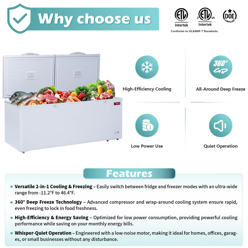 76"W Chest Freezer L874