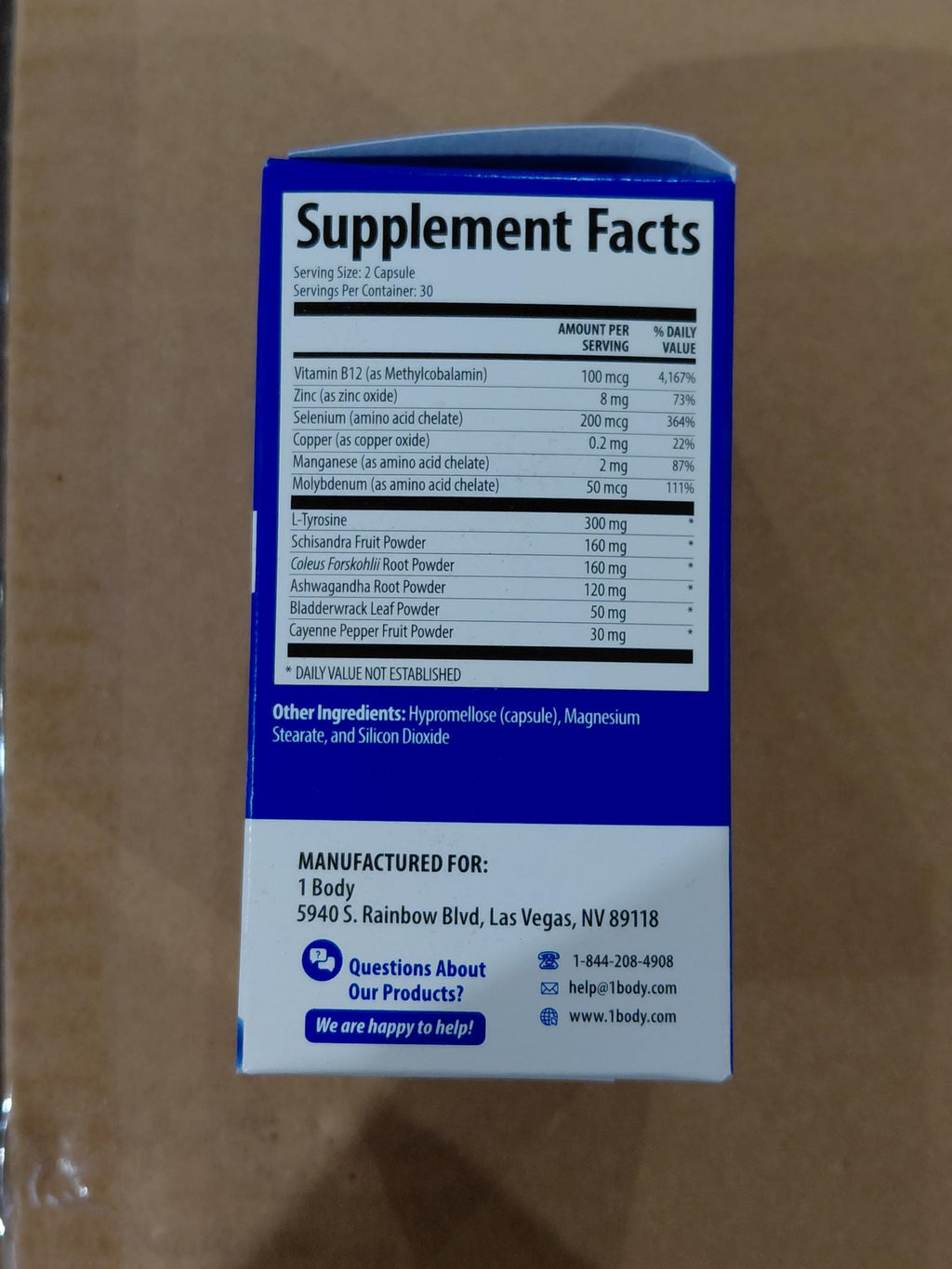 60 Vegan Thyroid Support Capsules C87329