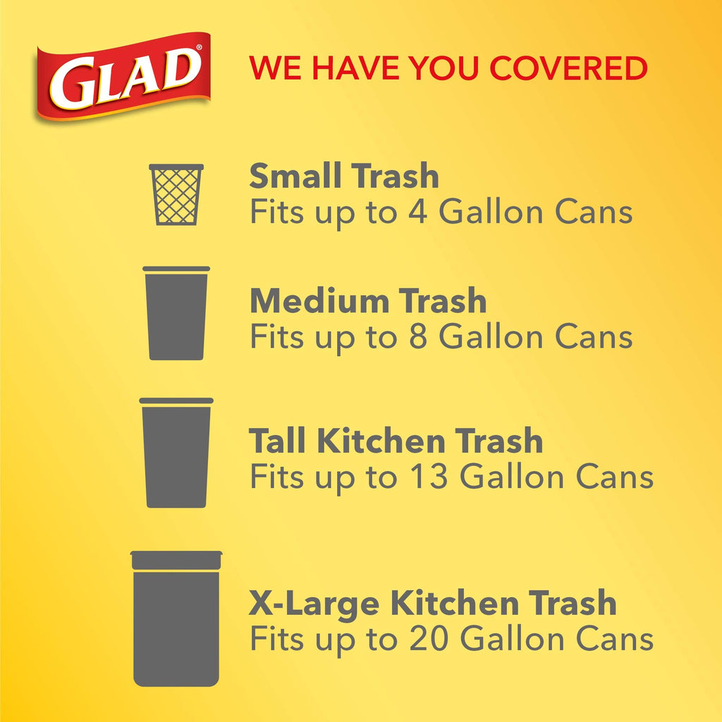 4 Gallon White Trash Bags, 26 Count (Pack of 6) Q129898