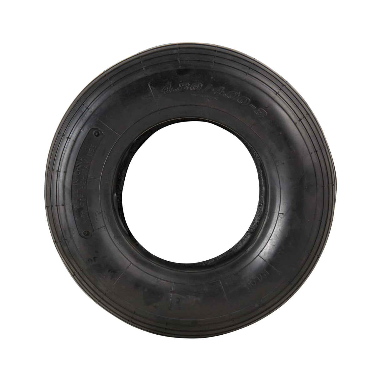 4.80/4.00-8" Ribbed Tread Pneumatic Tire and Inner Tube Set B924