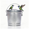 6 Gallon Galvanized Metal Trash Can with Locking Lid G511195
