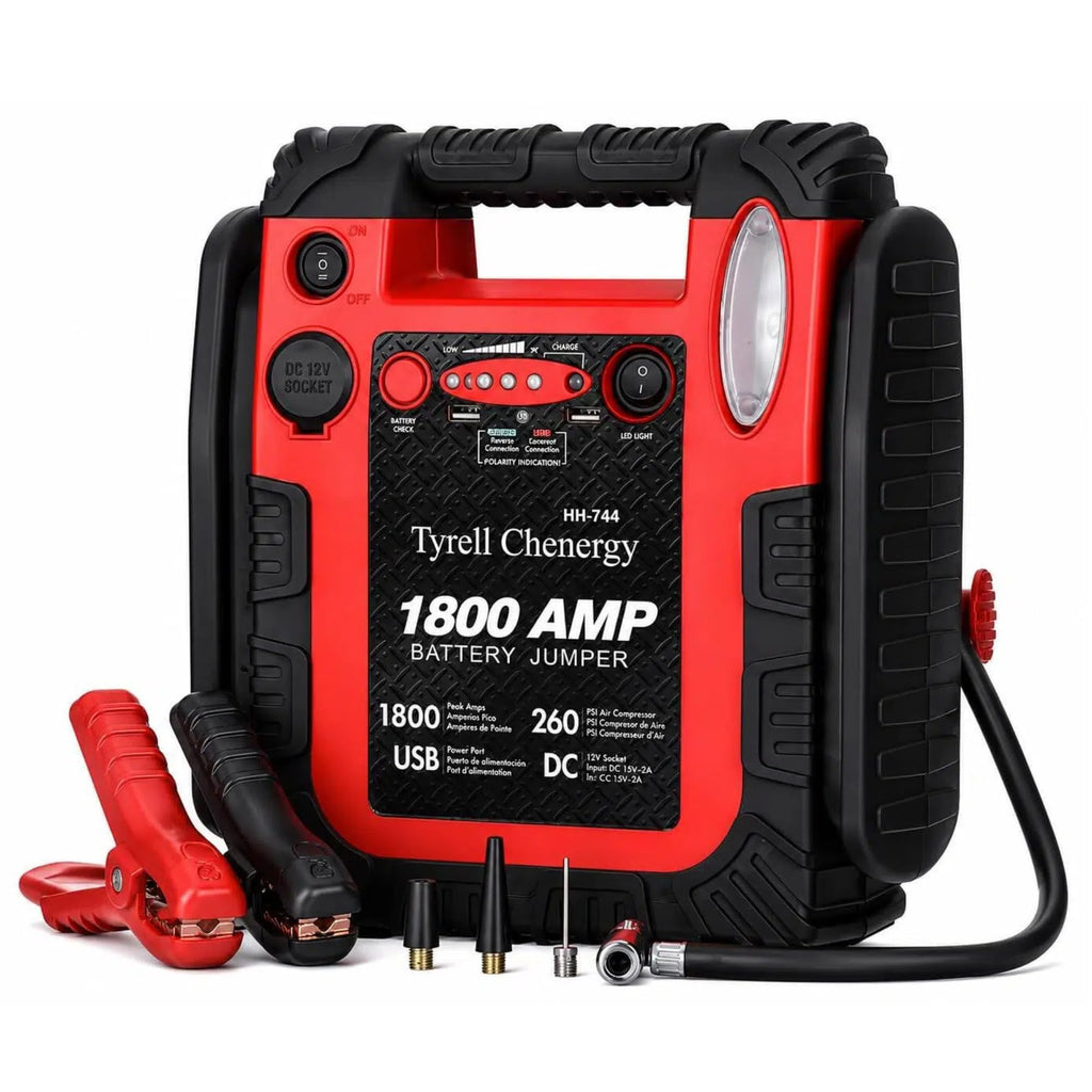 1800A 20000mAh 12V Jump Starter & Portable Air Compressor G4226