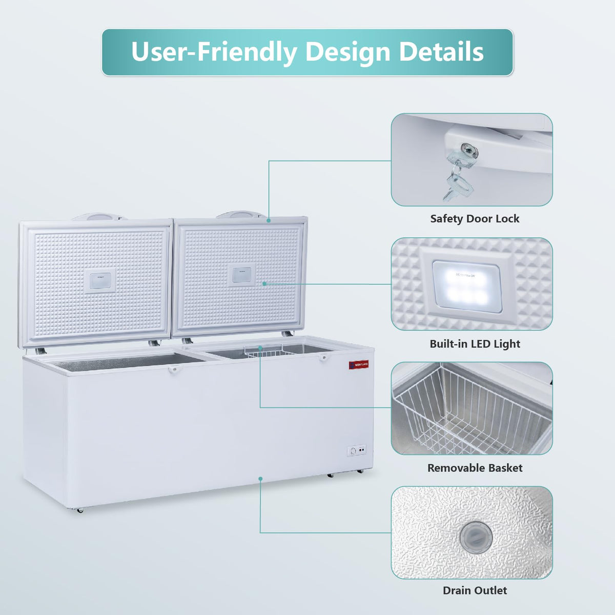 76"W Chest Freezer L874
