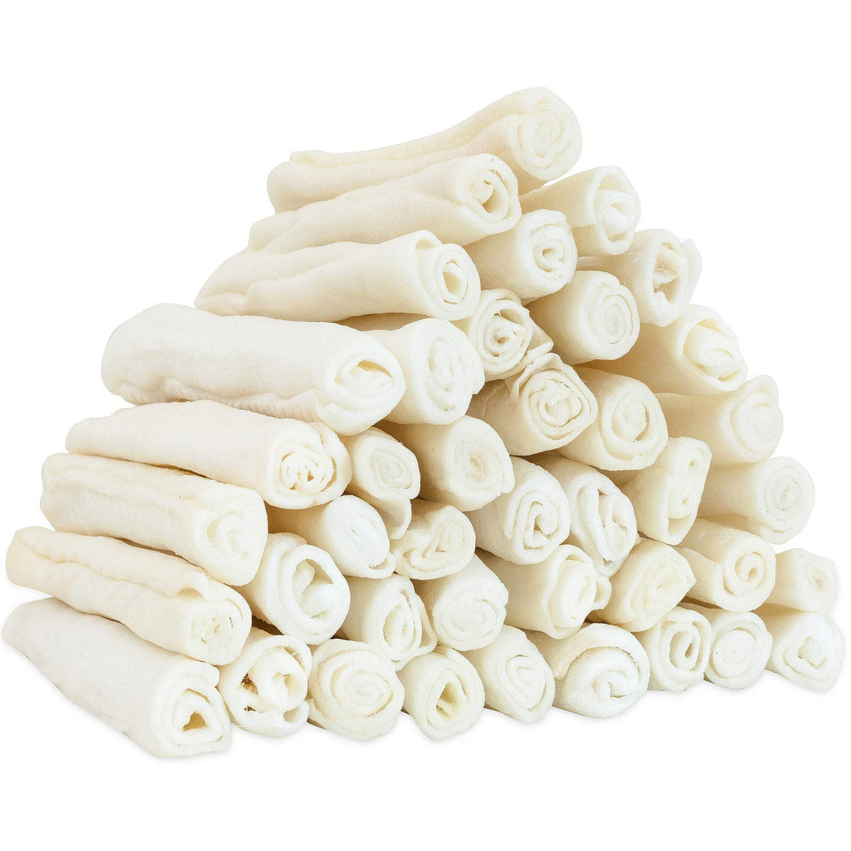 6Inch Natural Flavor Rawhide Rolls Dog Treats M65818