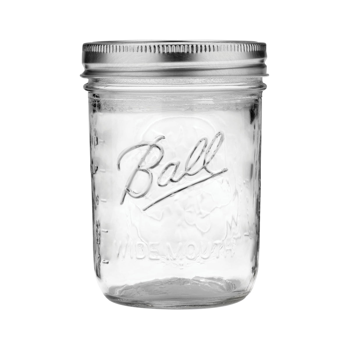Glass Mason Jar with Lids and Bands, Wide Mouth, 16 OZ (24 Pack) T352073