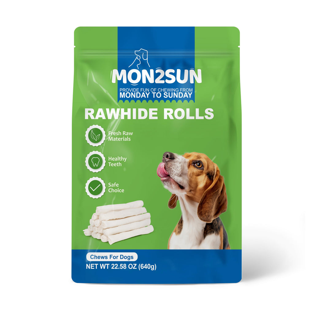 6Inch Natural Flavor Rawhide Rolls Dog Treats M65818