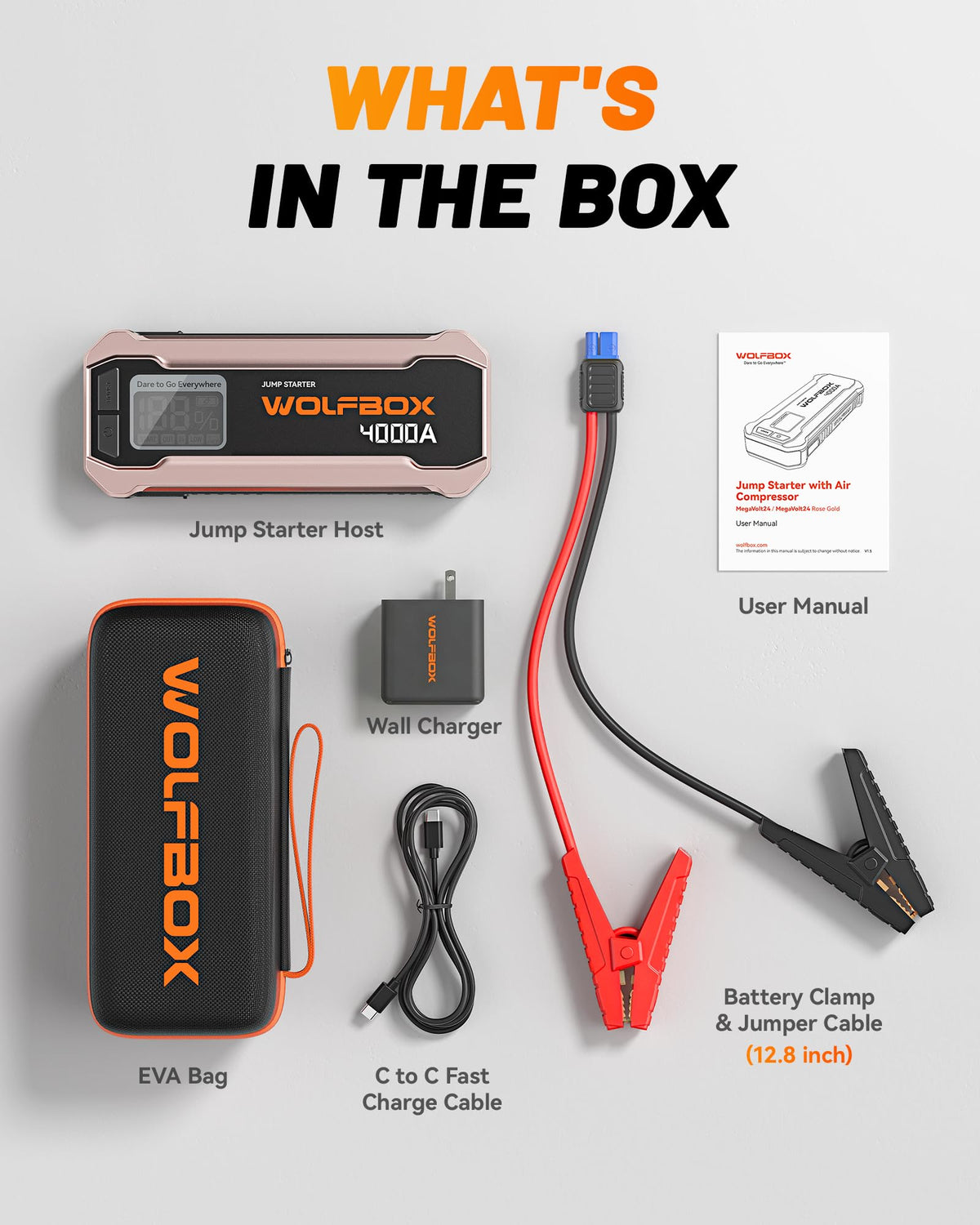 12V Pink Portable Car Jump Starter with 65W Quick Charger O819