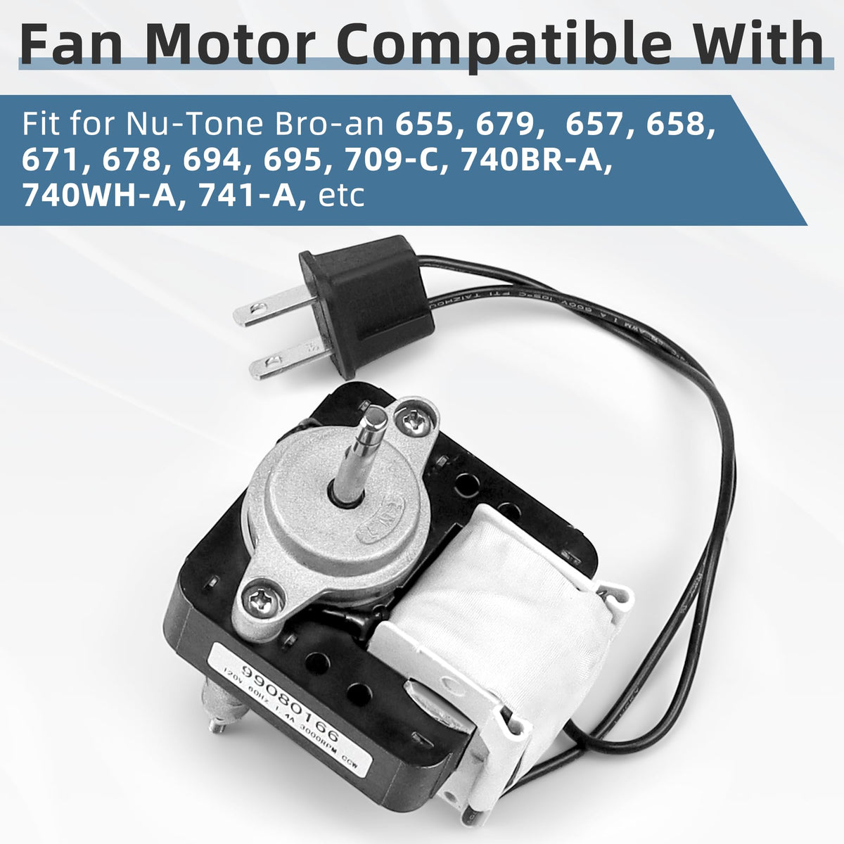 Bathroom Vent Bath Fan Motor Kit Replacement 70cfm 1.4 Amp 120V U42074