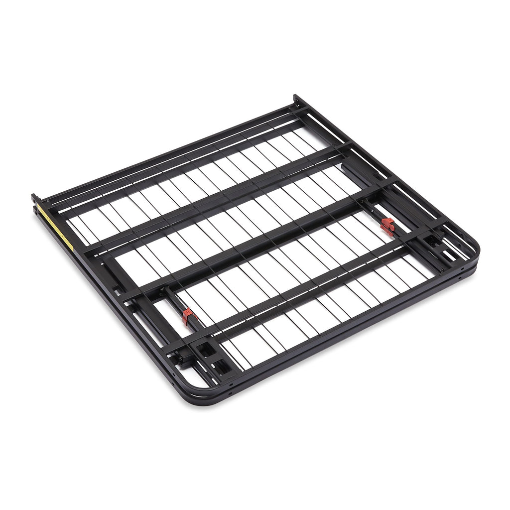 Foldable Metal Platform Bed Frame, 18 Inches High, Twin Size, Black I272