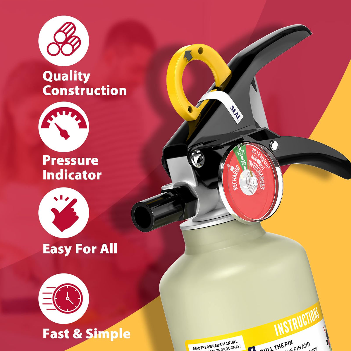 2.5 lb ABC Dry Chemical Fire Extinguisher U15739