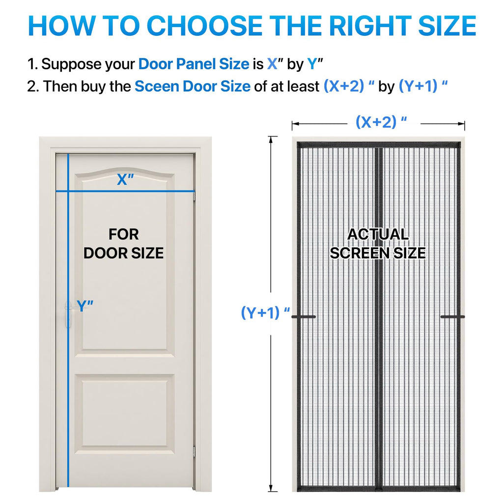 Magnetic Closure Fiberglass Screen Door Mesh 36 Inch X 82 Inch M8863