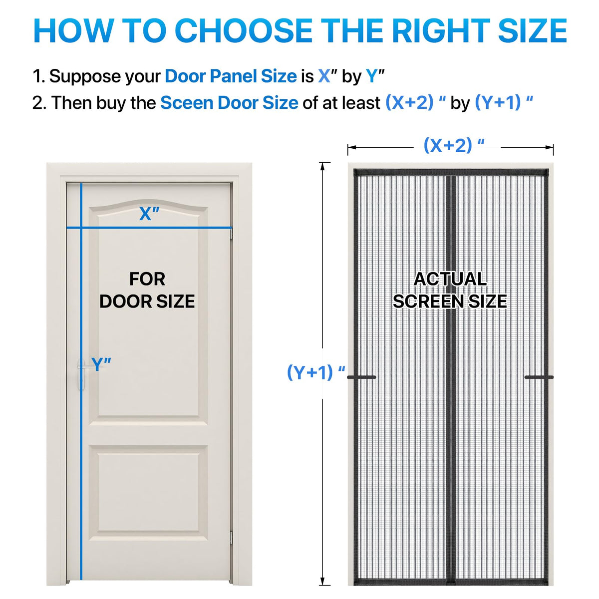 Magnetic Closure Fiberglass Screen Door Mesh 36 Inch X 82 Inch M8863