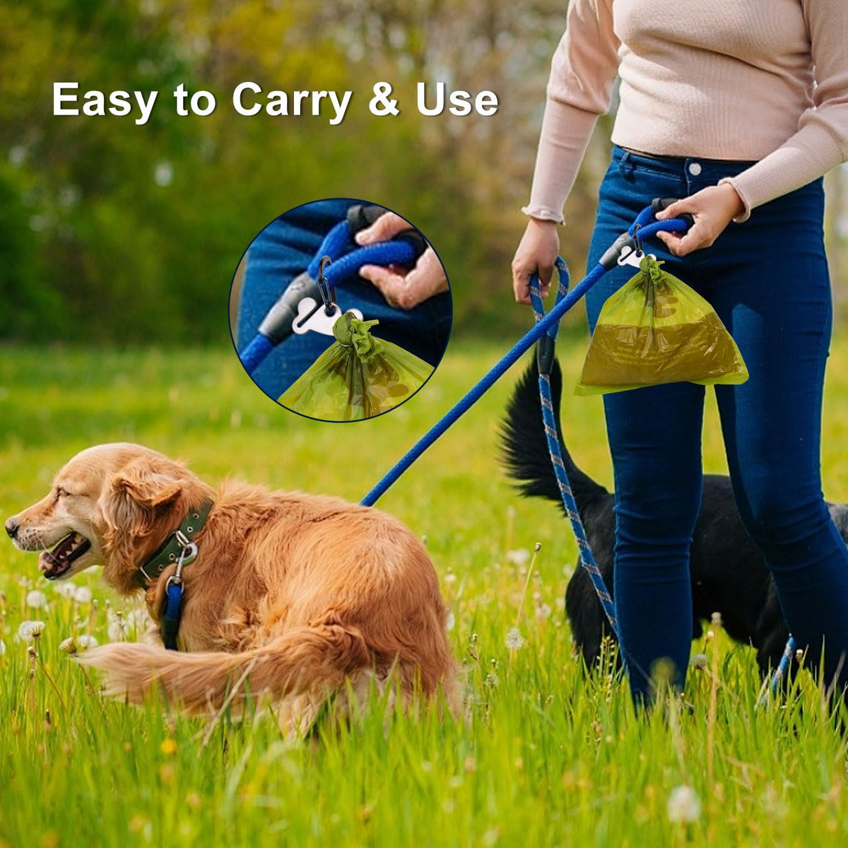 Dog Poop Bag Holder Leash Clip Dispenser S166547