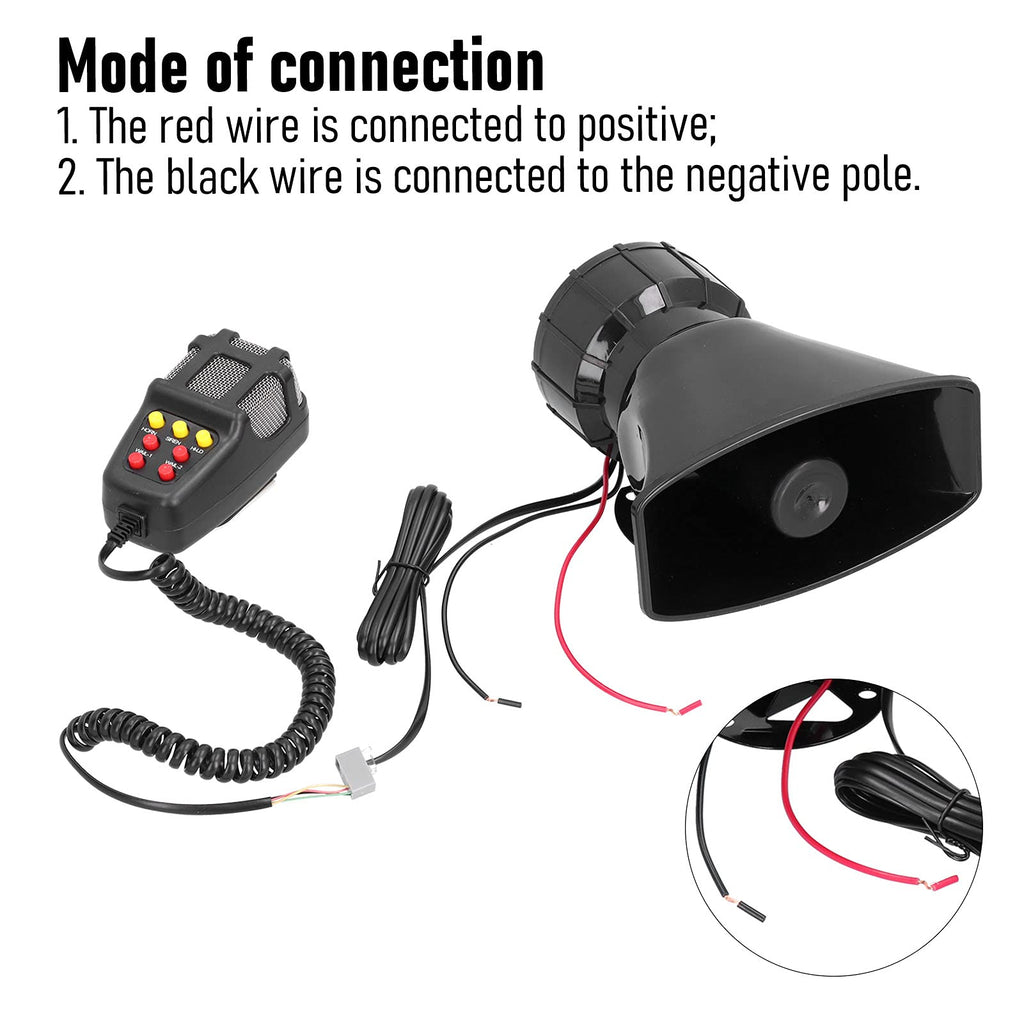 Car Siren Speaker Alarm Horn 7 Tone E289391