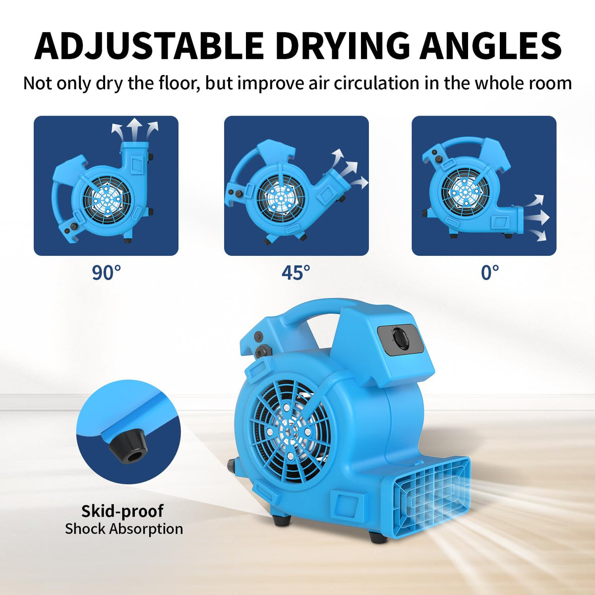 600 CFM Portable Air Mover Blower Fan with 3 Speeds L751