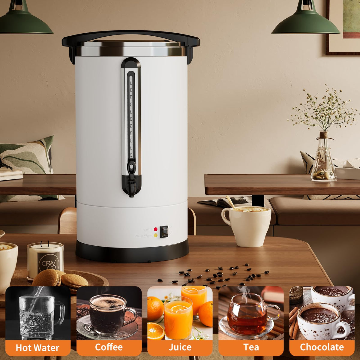 18L Stainless Steel Insulated Electric Coffee Urn M64610