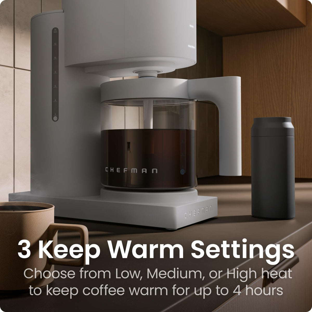 Programmable Drip Coffee Maker, 14-Cup Glass Carafe O109384