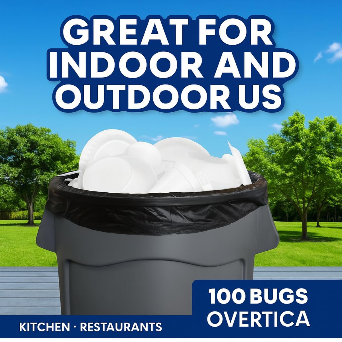45 Gallon Black Heavy Duty Trash Bags R447