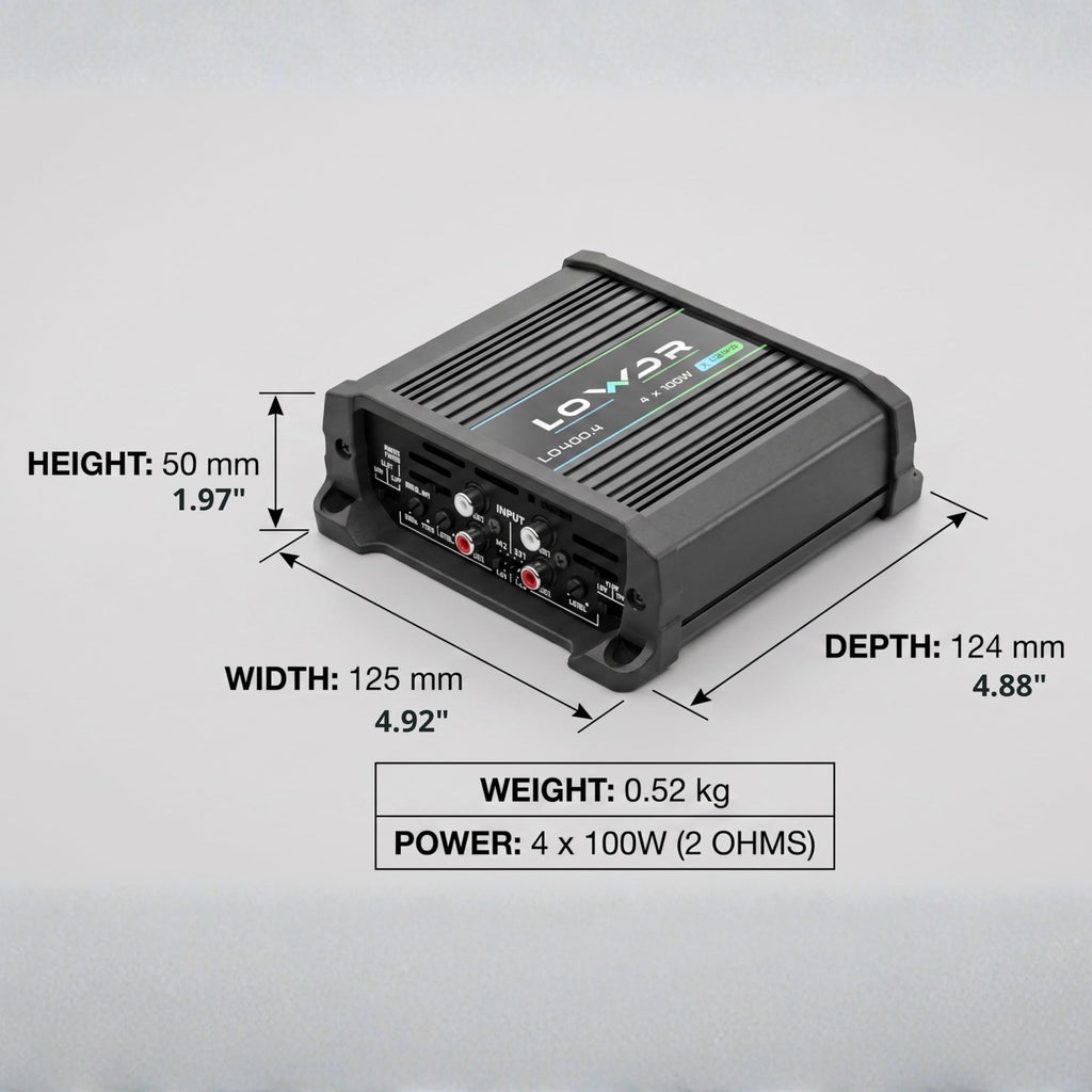 400W RMS 4 Channel Car Audio Amplifier H3014