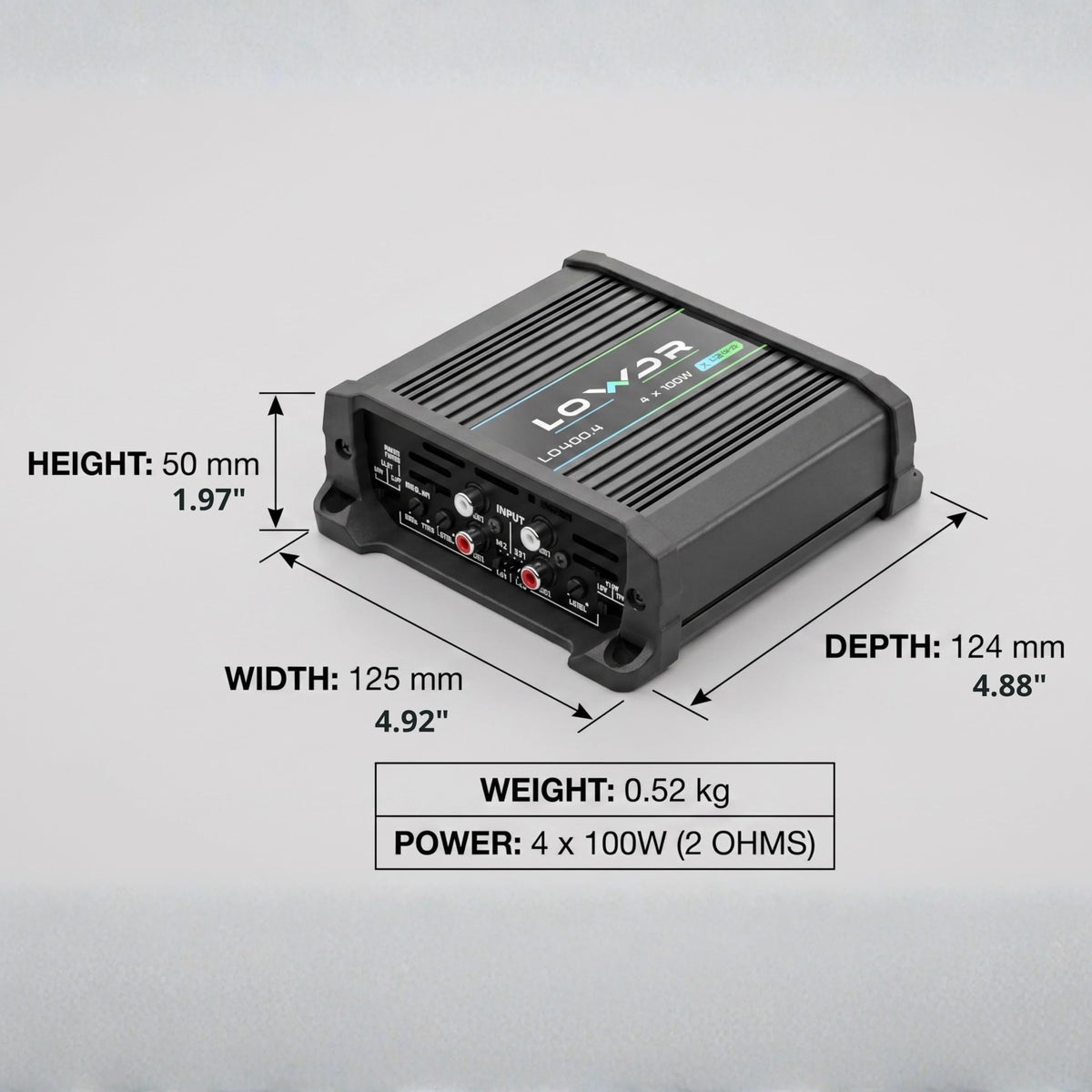 400W RMS 4 Channel Car Audio Amplifier H3014