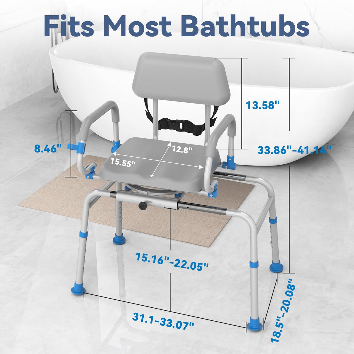 Sliding Shower Chair Tub Transfer Bench V617
