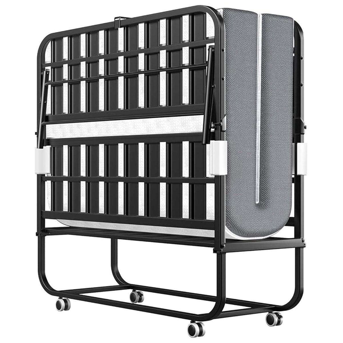 75" L x 38" W Folding Bed with Steel Frame and Memory Foam Mattress C407