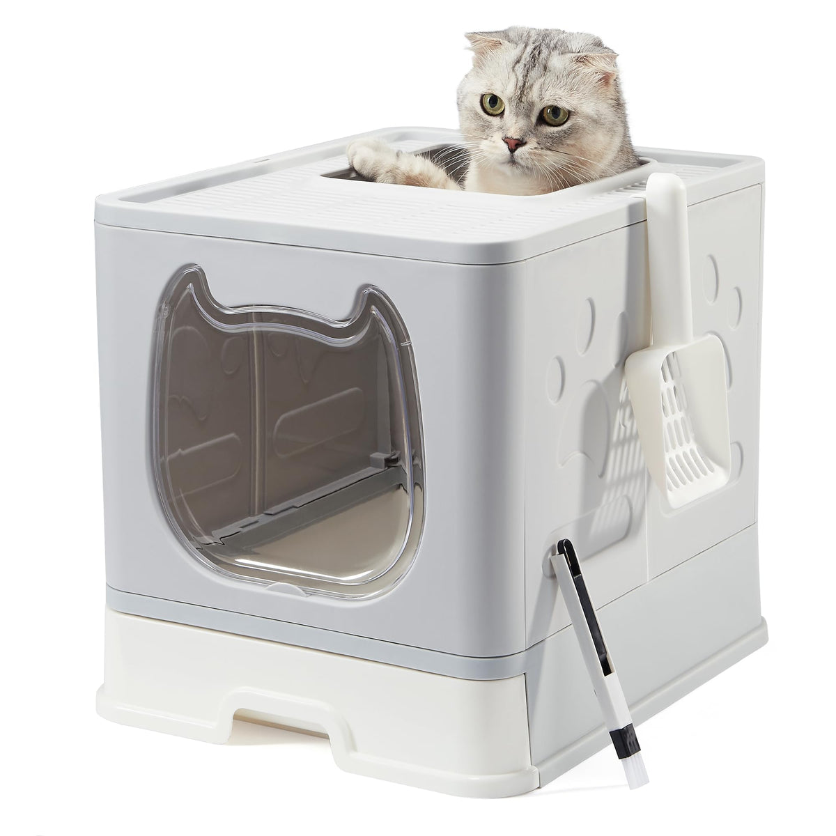 Covered Litter Box with Lid and Scooper X166481