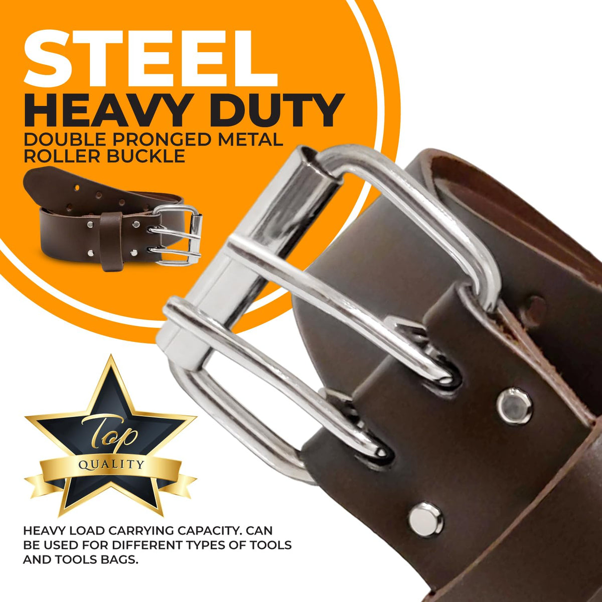 2" Heavy Duty Genuine Top-Grain Leather Tool Belt H65950