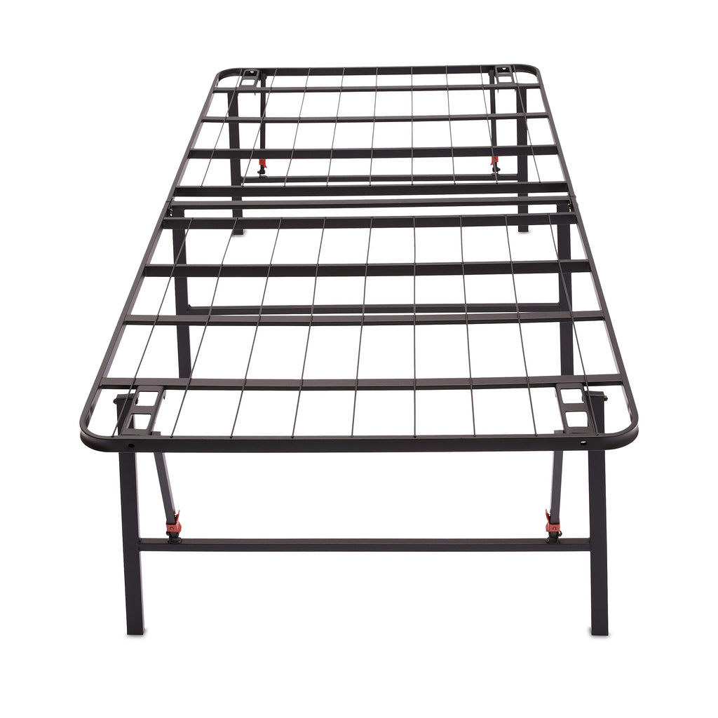 Foldable Metal Platform Bed Frame, 18 Inches High, Twin Size, Black I272