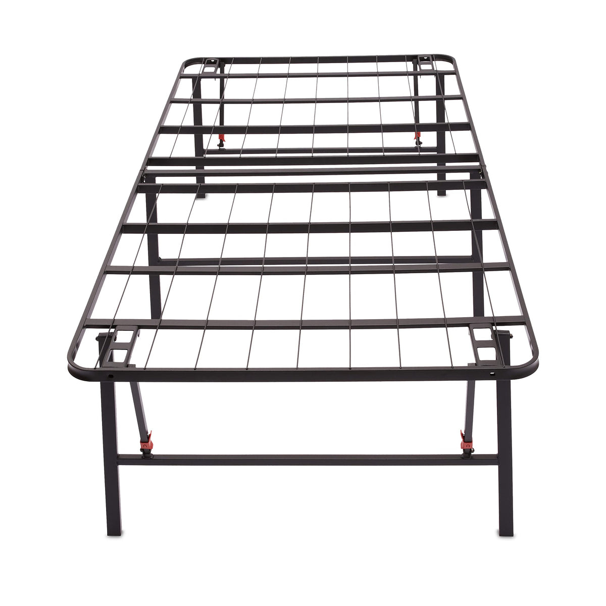 Foldable Metal Platform Bed Frame, 18 Inches High, Twin Size, Black I272