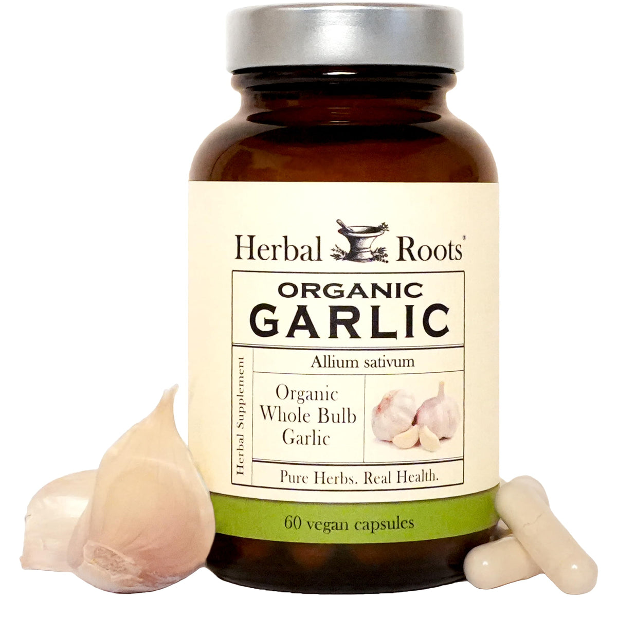 Organic Whole Bulb Garlic 60 Vegan Capsules S205