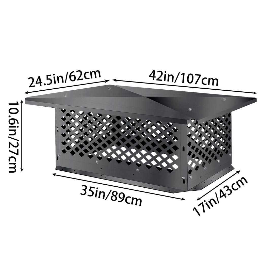 Black Alloy Steel Chimney Cap D476